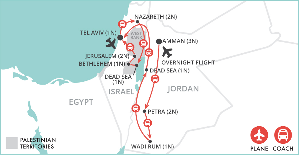 Jordan Israel Discovery Map 